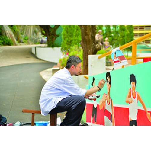 印藝人語 振興壁畫細說今昔，情誼綿長 張振興伉儷書院55周年 天主教喇沙會150周年