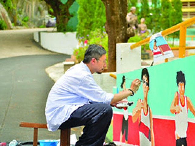 印藝人語 振興壁畫細說今昔，情誼綿長 張振興伉儷書院55周年 天主教喇沙會150周年